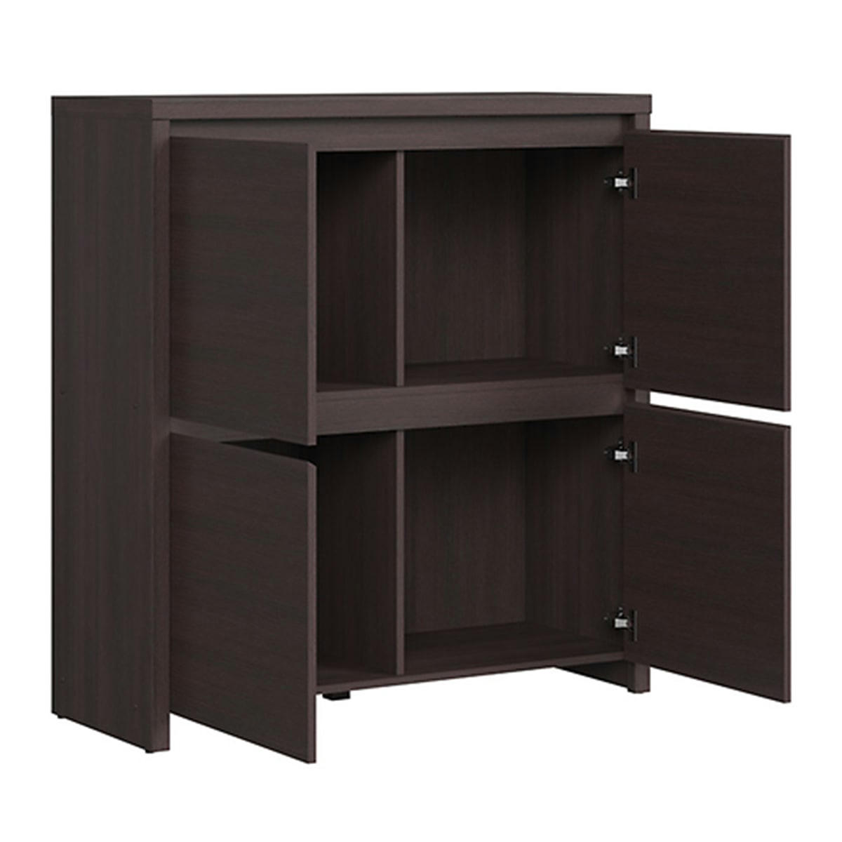 - Buffet 4 portes panneaux agglomérés naturel foncé