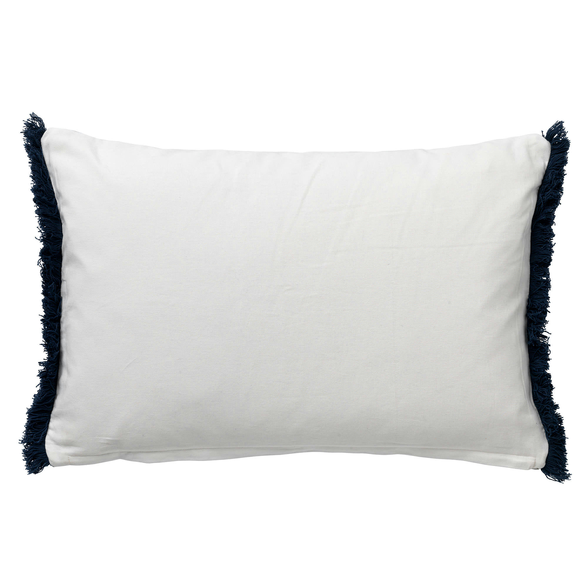 - Coussin bleu en coton 40x60 cm avec motif fleuri