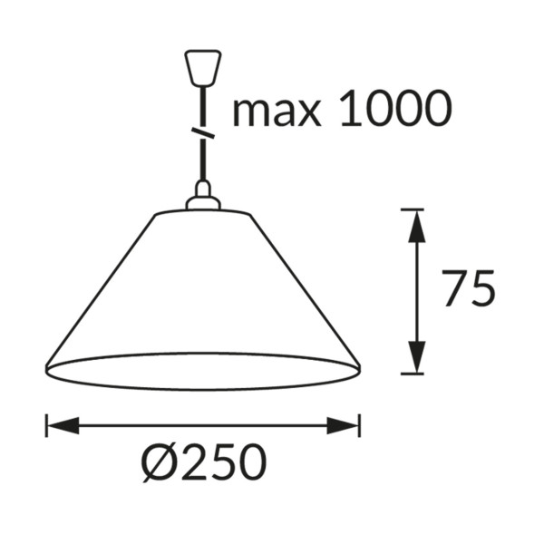 Lampa wisząca szaro-biała INKA 1xE27x25W wym: 107,5x25x25 cm Struhm