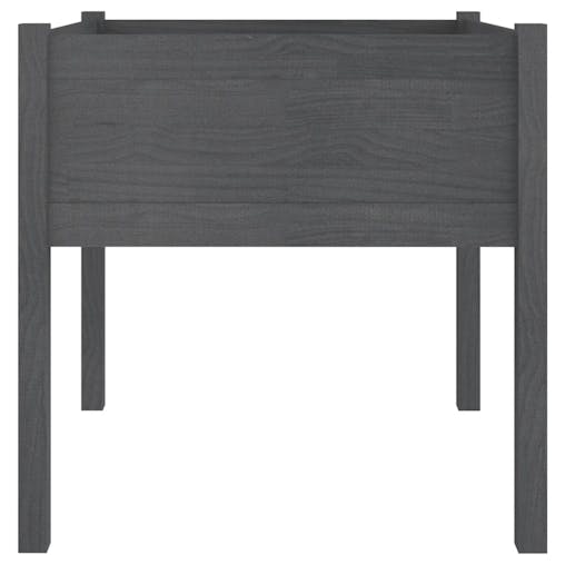 NNEVL Garden Planters 2 pcs Grey 70x70x70 cm Solid Pinewood