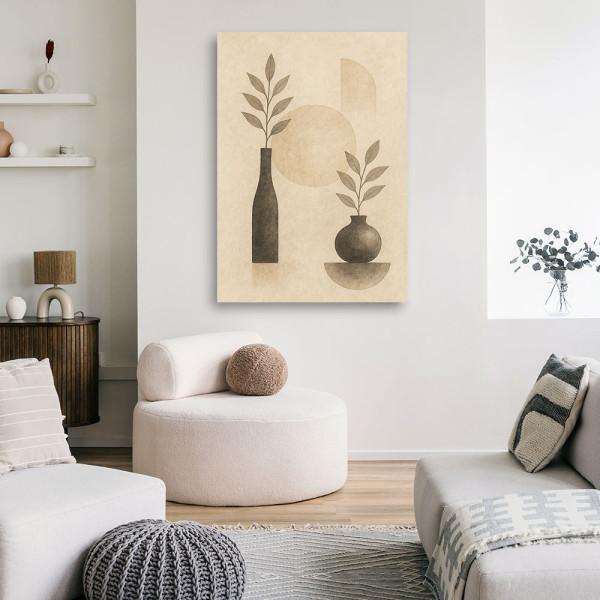Feeby Obraz do salonu, Botanika Wazon Minimalizm 40x60