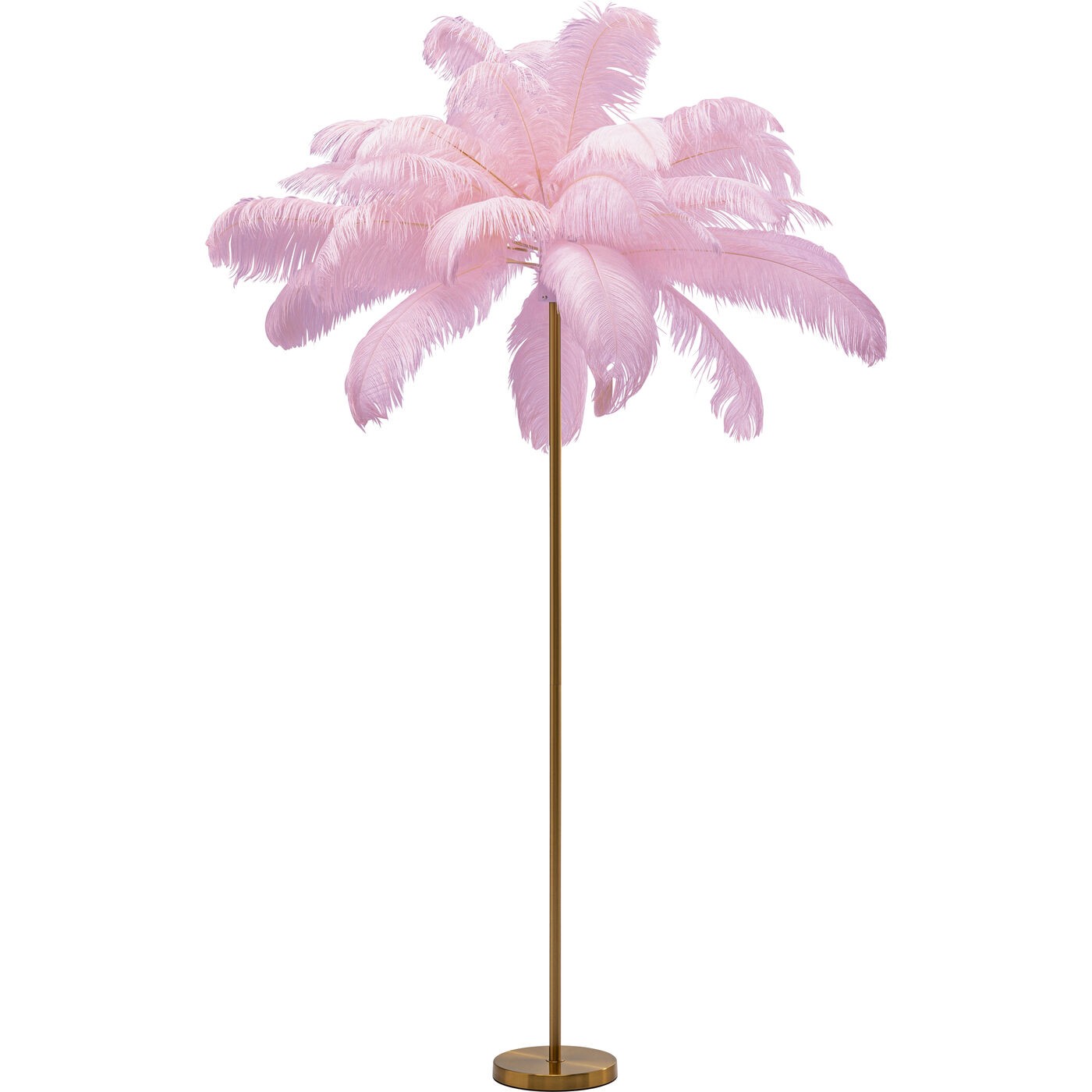 Vloerlamp veren 165cm roze Kare Design