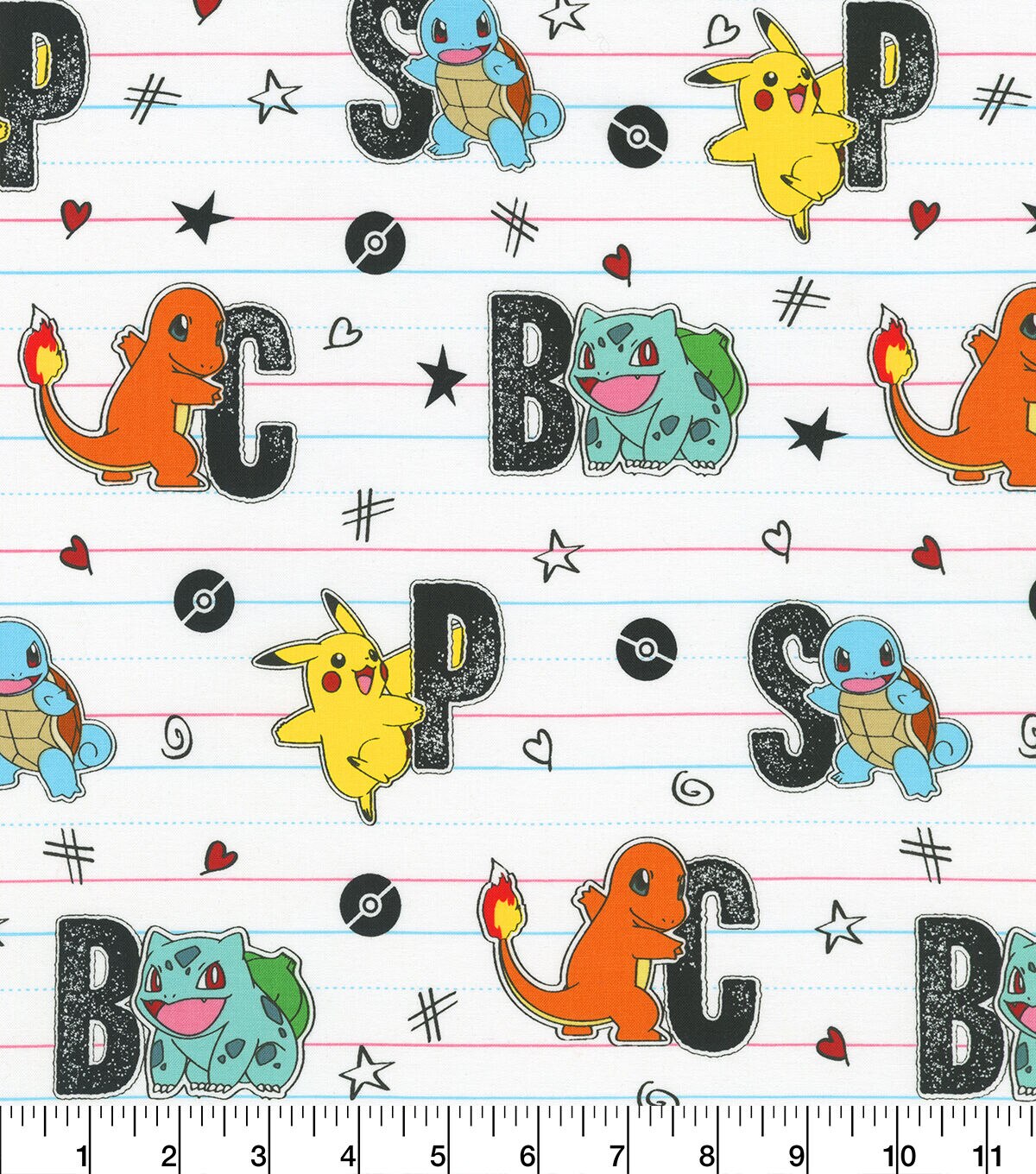 Robert Kaufman Pokemon Abc Cotton Fabric