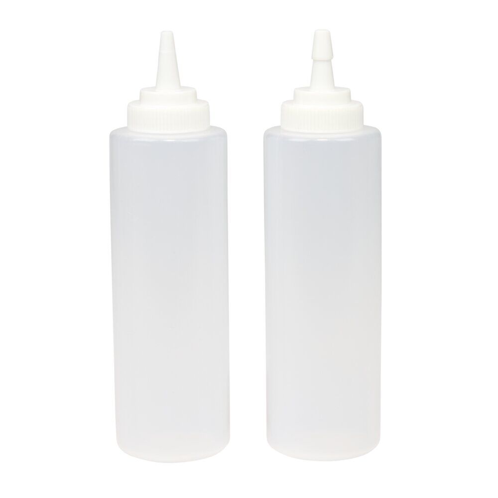 Bouteille pour sauce assaisonnement plastique souple transparent 350ml x2