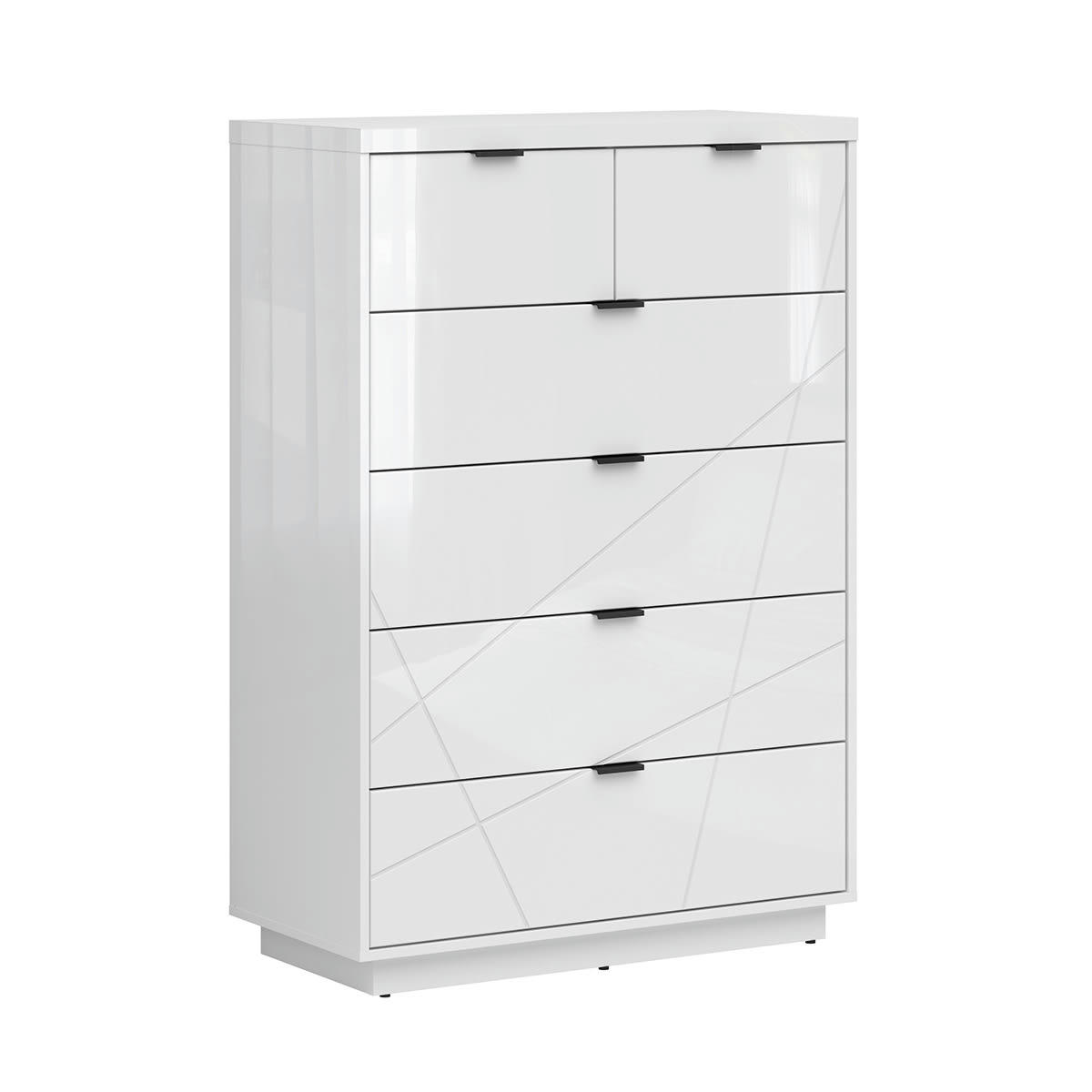 - Commode 6 tiroirs blanc