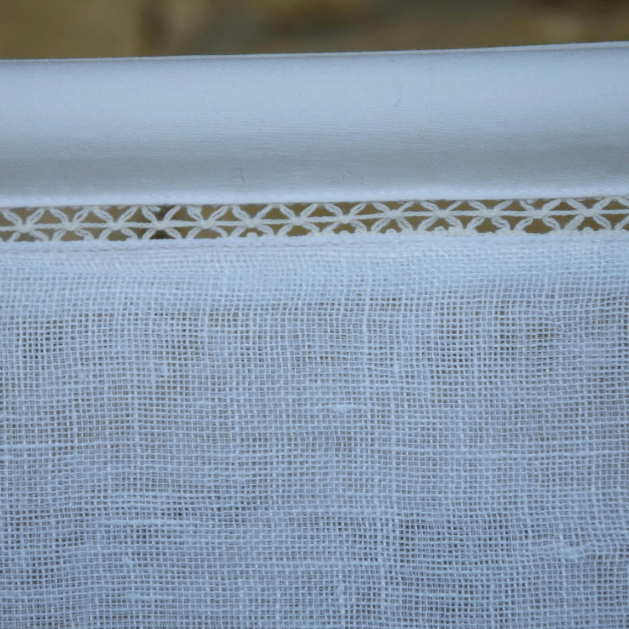 CHAMBORD - Store en lin blanc 45X120 CM