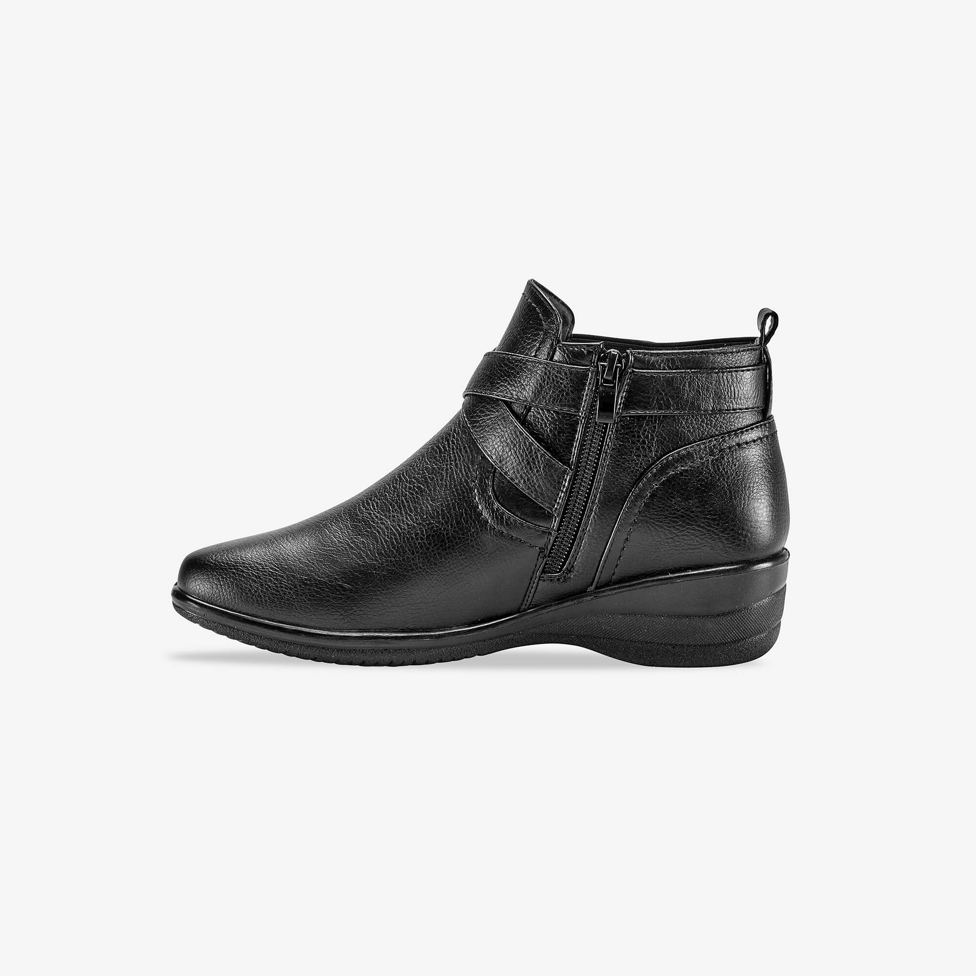 Low-boots confort compensées et zippées