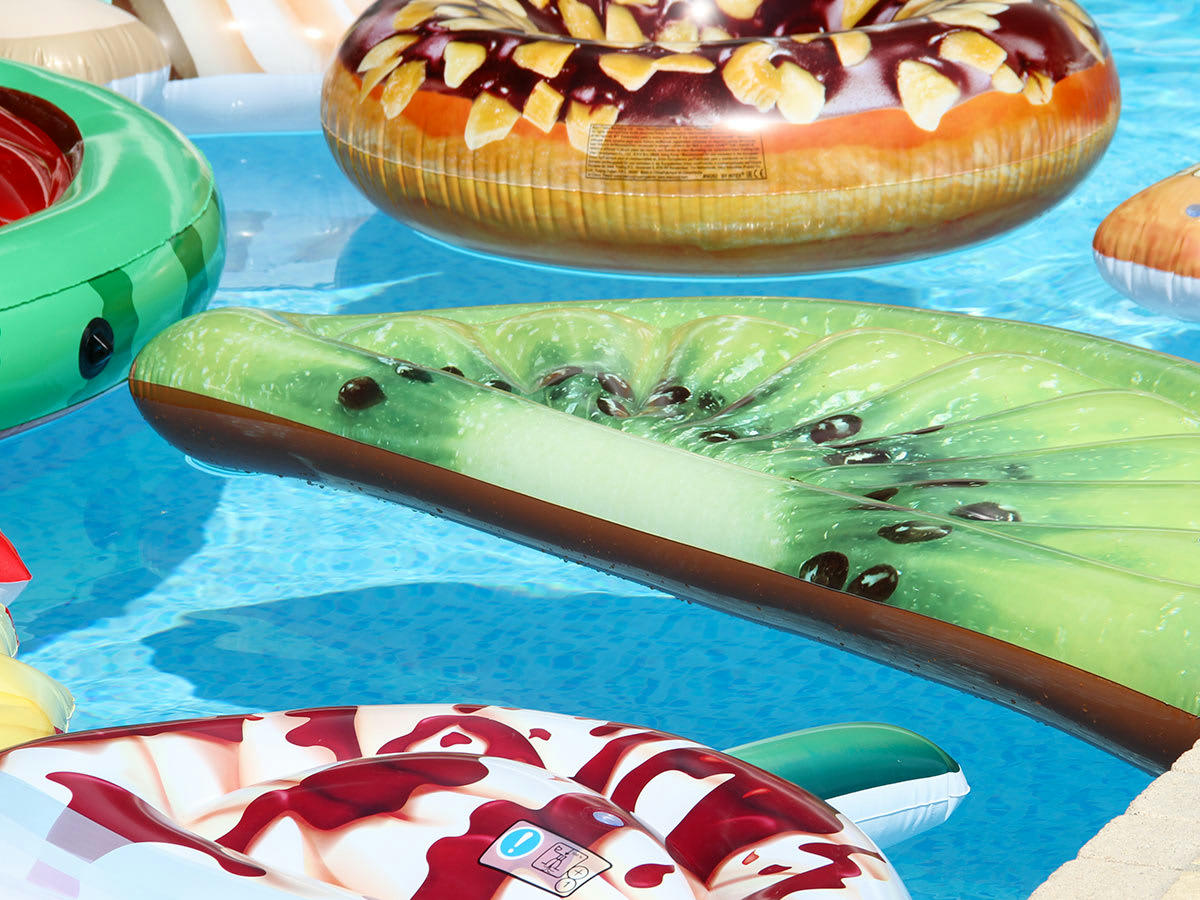 - Matelas de piscine 1 place kiwi en vinyle vert