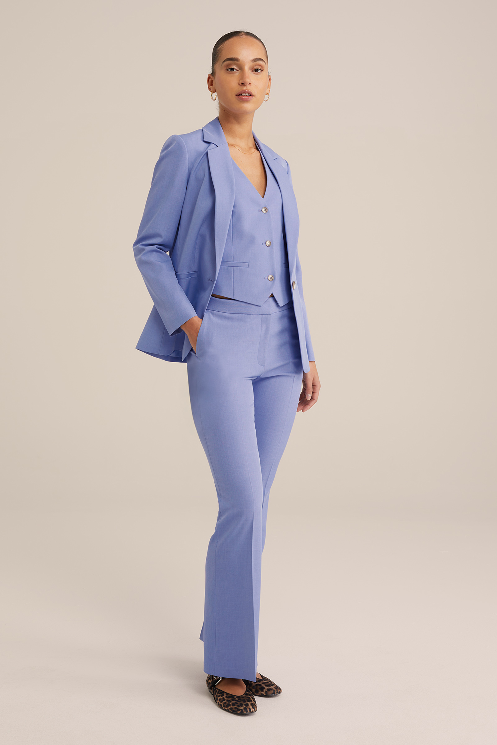 Dames Slim fit flared pantalon