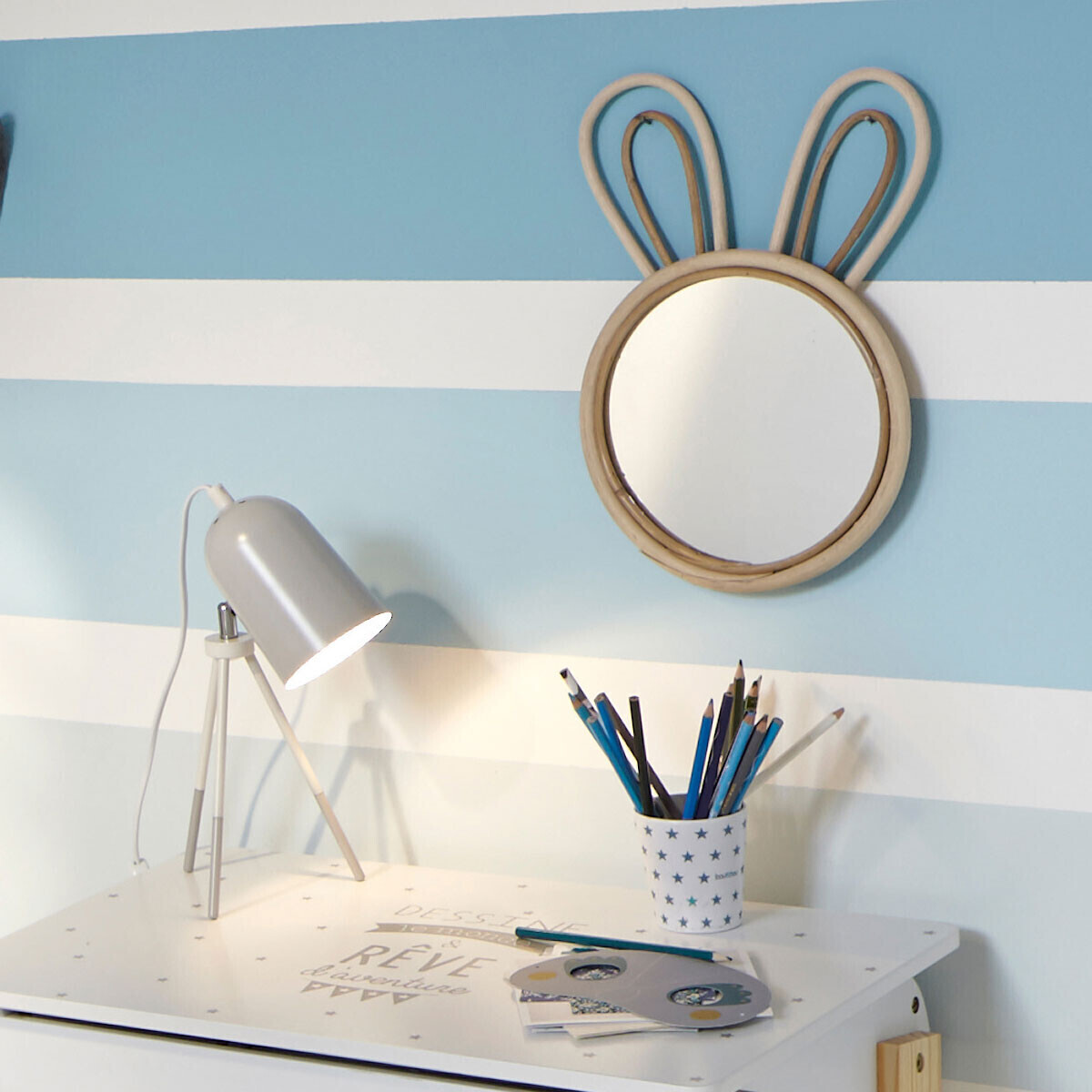 Kids mirror "Lapin" Pine, 24x38 cm