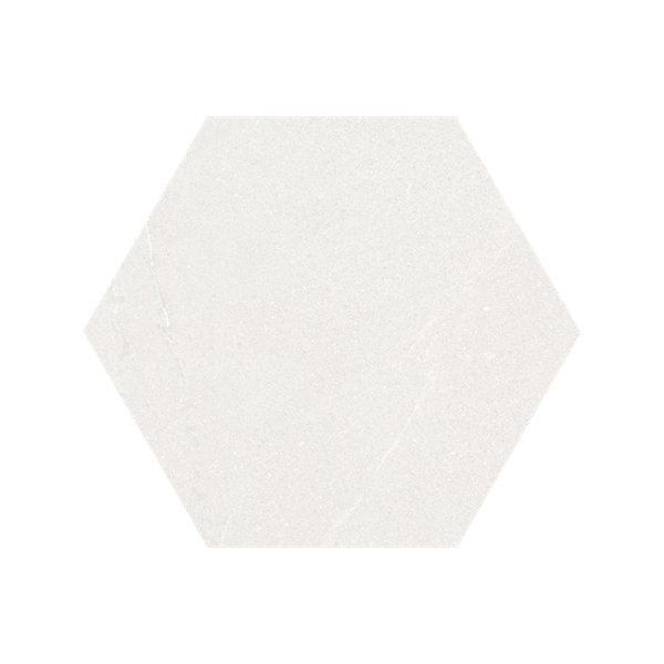 Carrelage sol / mur hexagonal effet pierre SEINE HEXAGONO BLANCO