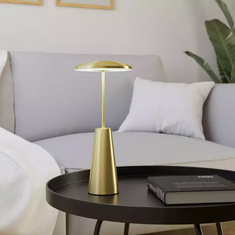 EGLO Piccola Steel LED Bathroom Portable Table Lamp - Gold