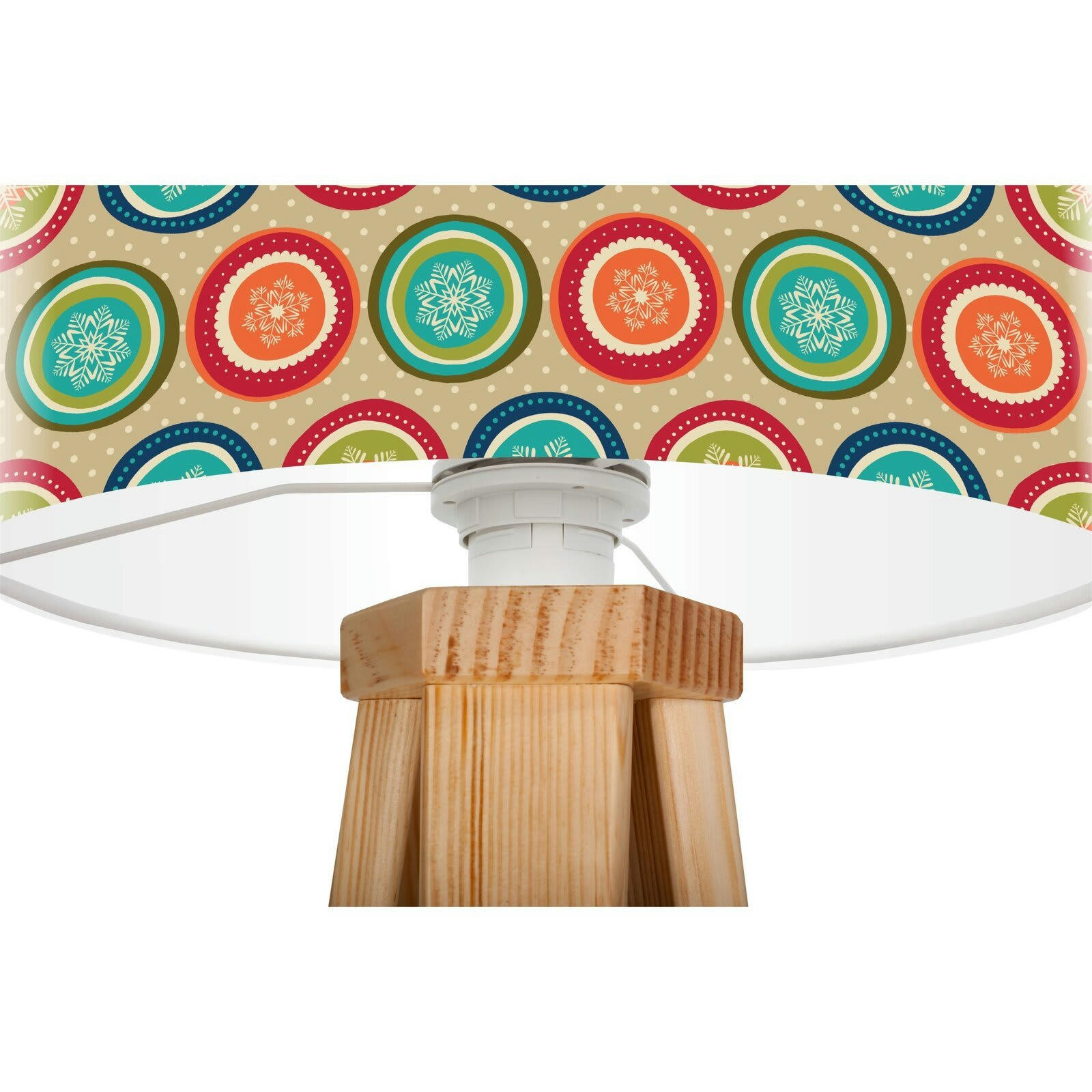 STAMPS - Lampe de chevet Bois Multicolore 30x30x45 cm