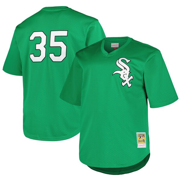Frank Thomas Chicago White Sox Profile Big & Tall Cooperstown Collection Mesh Batting Practice Jersey - Kelly Green/Black