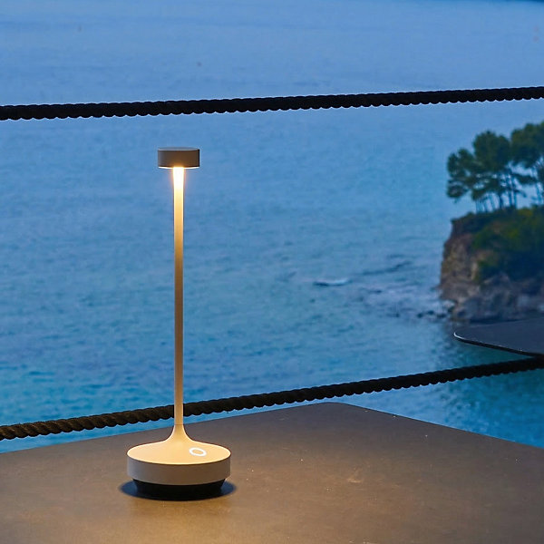 Lampe de table sans fil RUBY Blanc H25cm