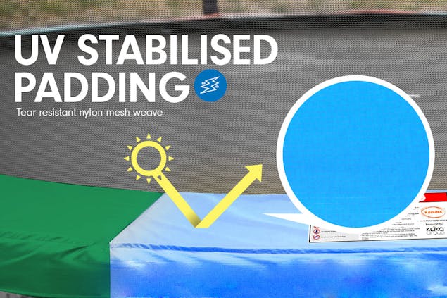 NNEDPE Kahuna Trampoline 6ft withRoof - Rainbow