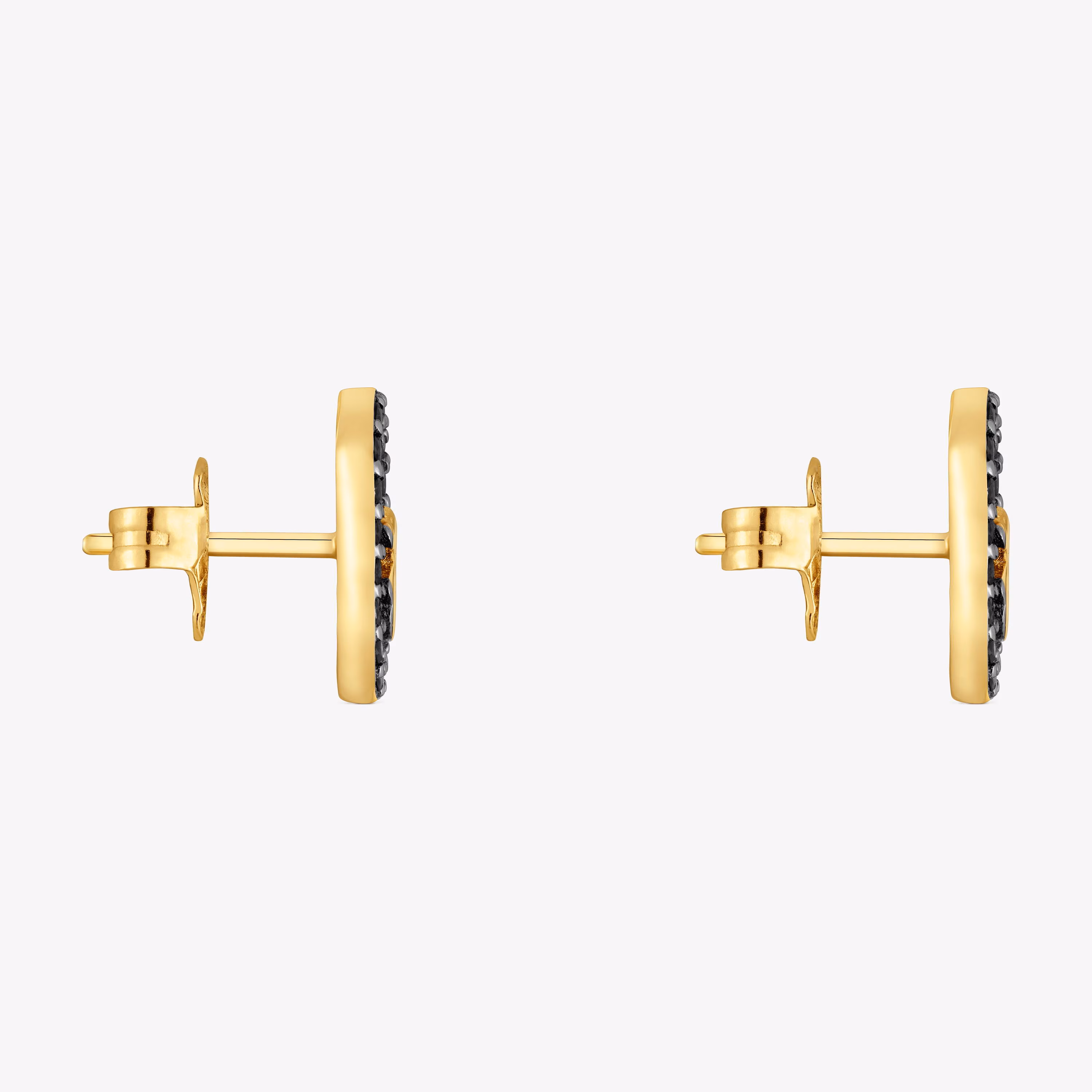 Pendientes con baño de oro 18 kt sobre plata y espinelas Camille