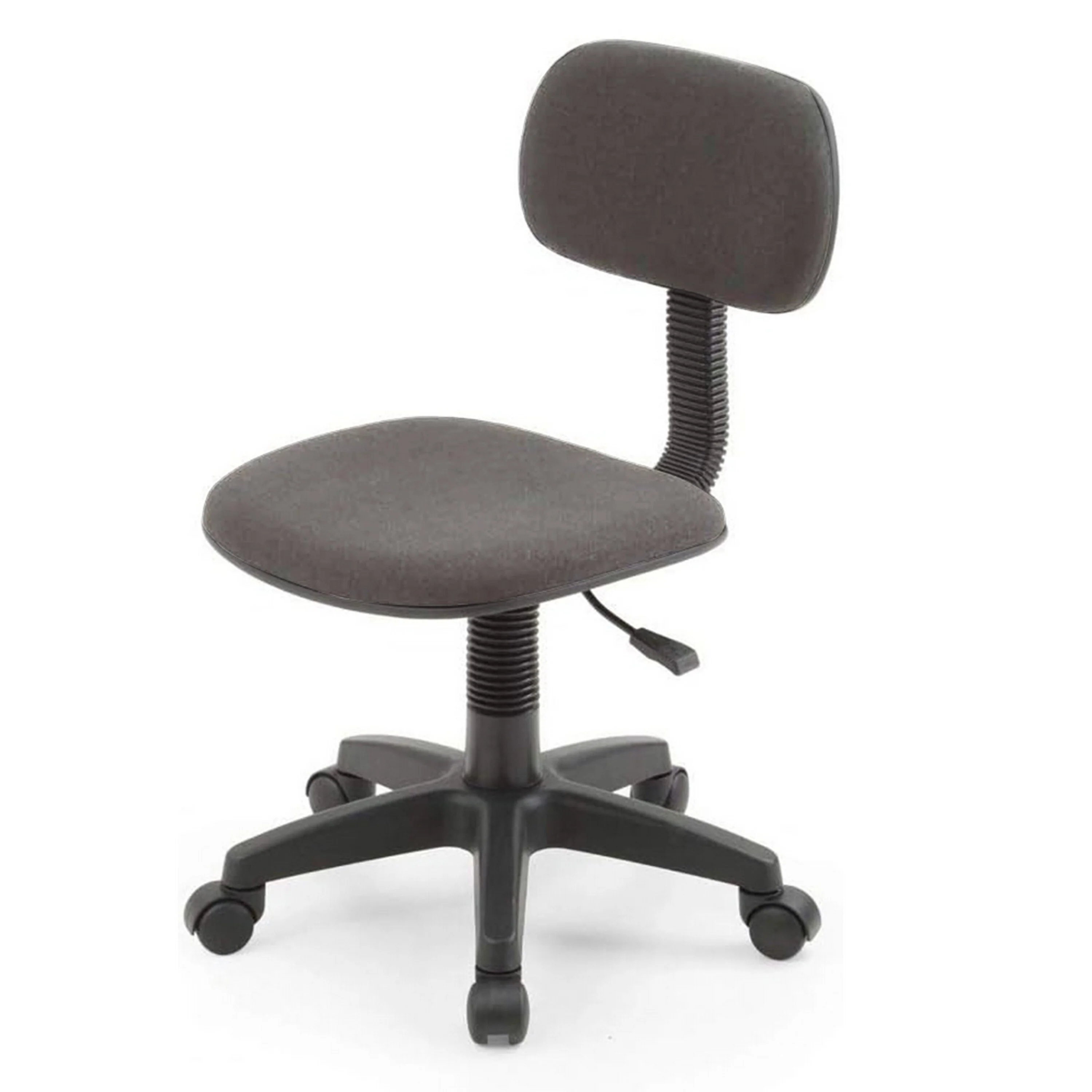 Gyna 20 Inch Swivel Office Computer Chair, Armless, Ergonomic Design, Gray