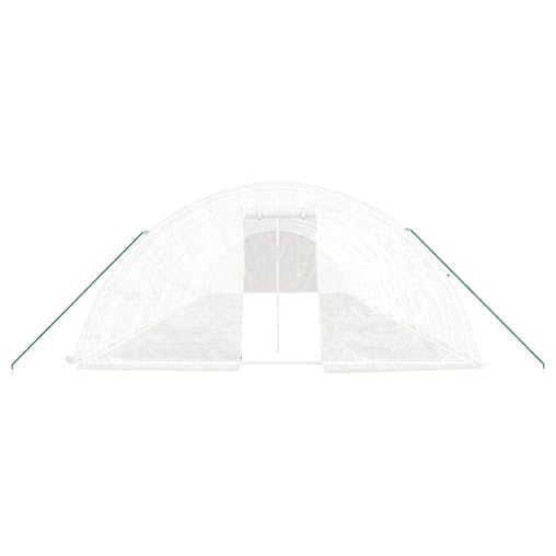 NNEVL Greenhouse with Steel Frame White 70 m&sup2; 14x5x2.3 m