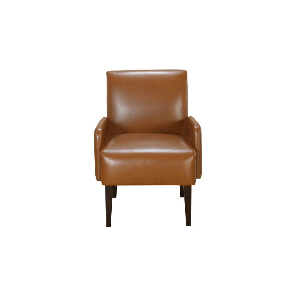 29 Inch Accent Chair with Dark Espresso Wood Legs and Padded Seat - 25 L x 29.25 W x 34.75 H Inches