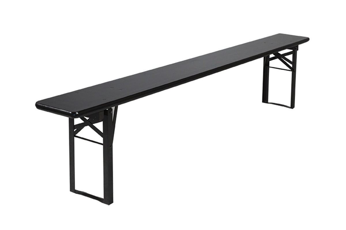MaximaVida inklapbare bierbank Berlijn 200 x 25 cm zwart - FSC hout