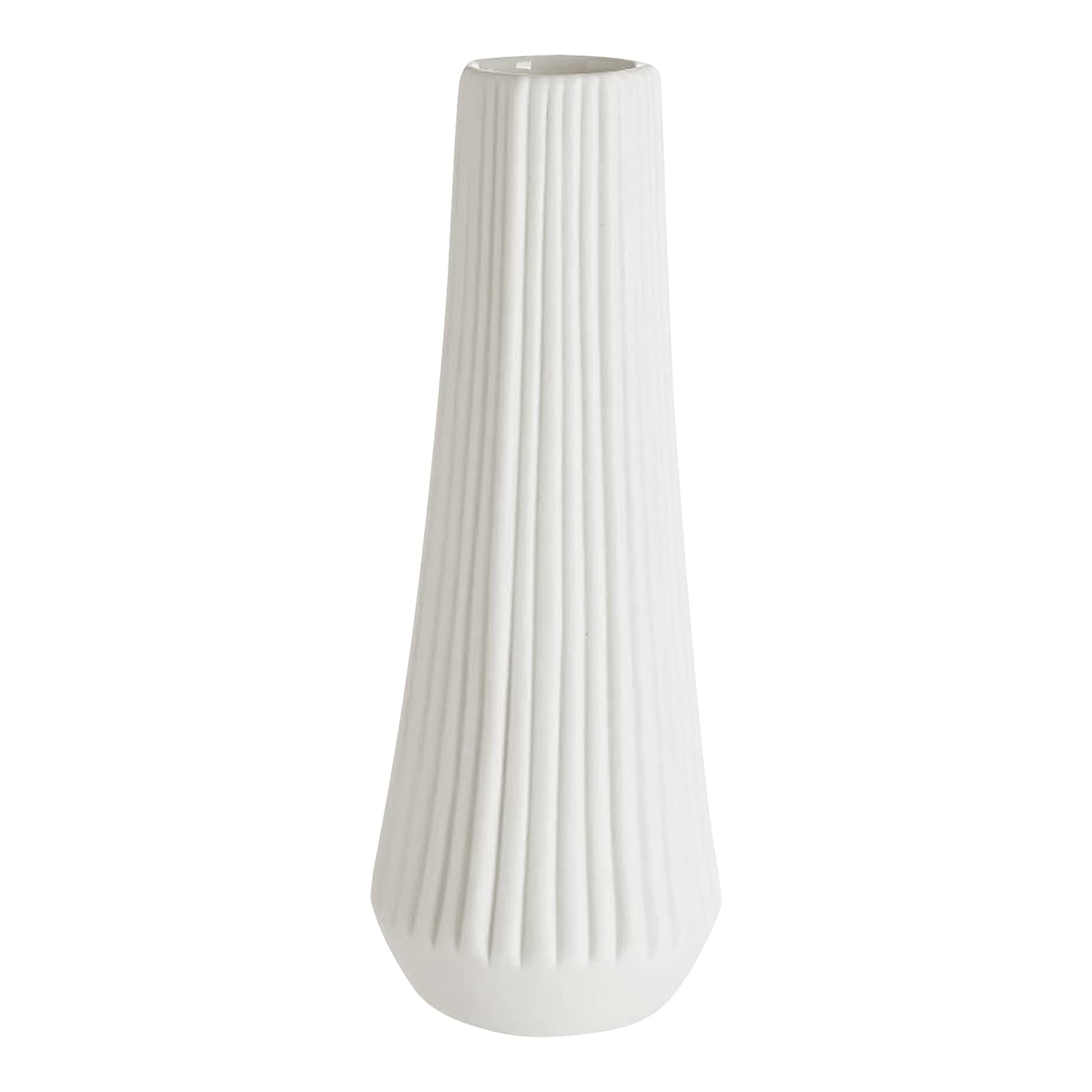 Vase Notches Weiß, ⌀ 6 cm, H 155 mm