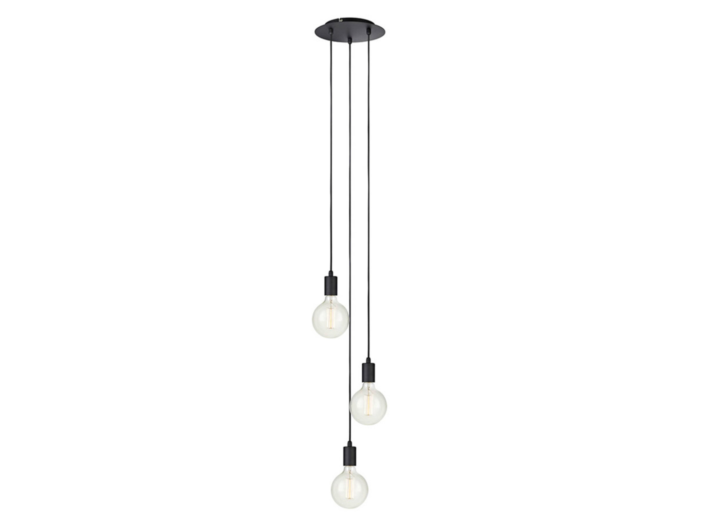 Lampa wisząca Sky 3-punktowa metalowa czarna