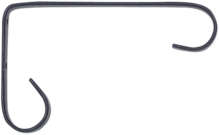 Hanging Planter Basket Decorative Bracket, Black, 6-in