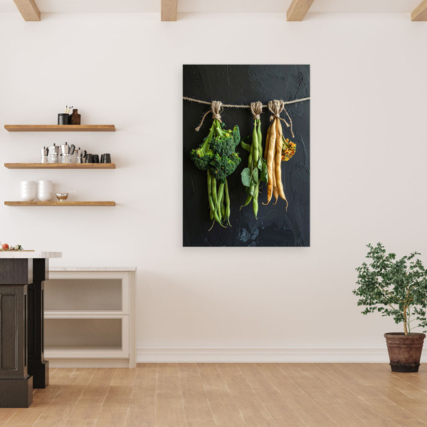 Obraz do kuchni restauracji baru jadalni, Brokuł i Fasola 20x30