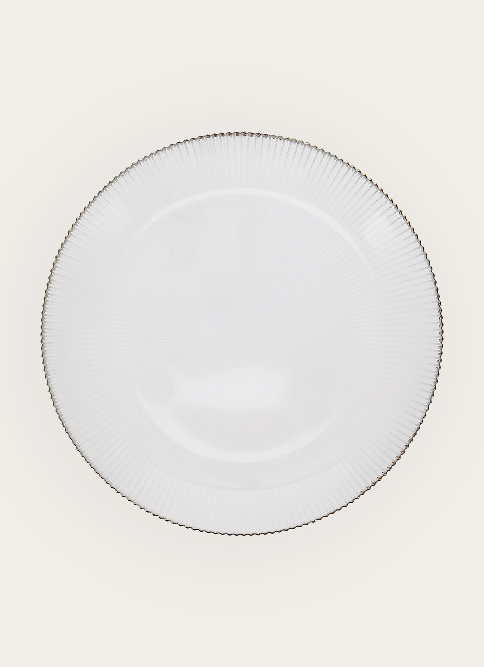 PLAT DE PRESENTATION EN VERRE ÉCLATANT TRANSPARENT