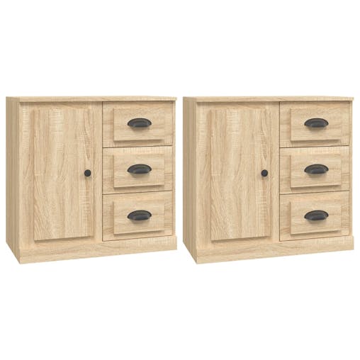 NNEVL Sideboards 2 pcs Sonoma Oak Engineered Wood