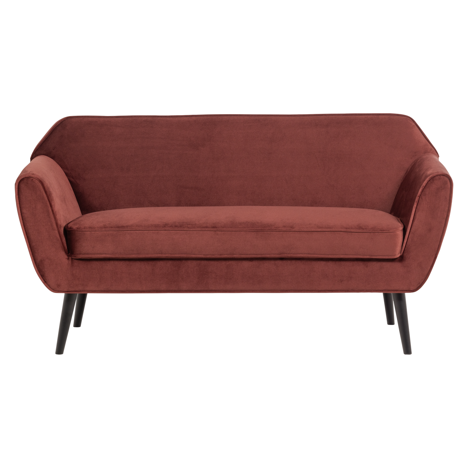 WOOOD bank 150 cm Rocco - Velvet - Bordeauxrood - 75x150x82