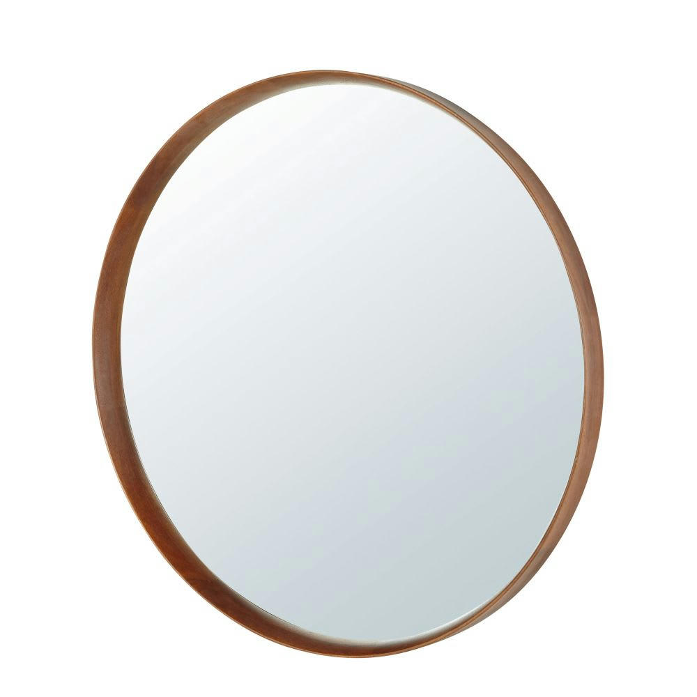 - Miroir rond en hêtre D120