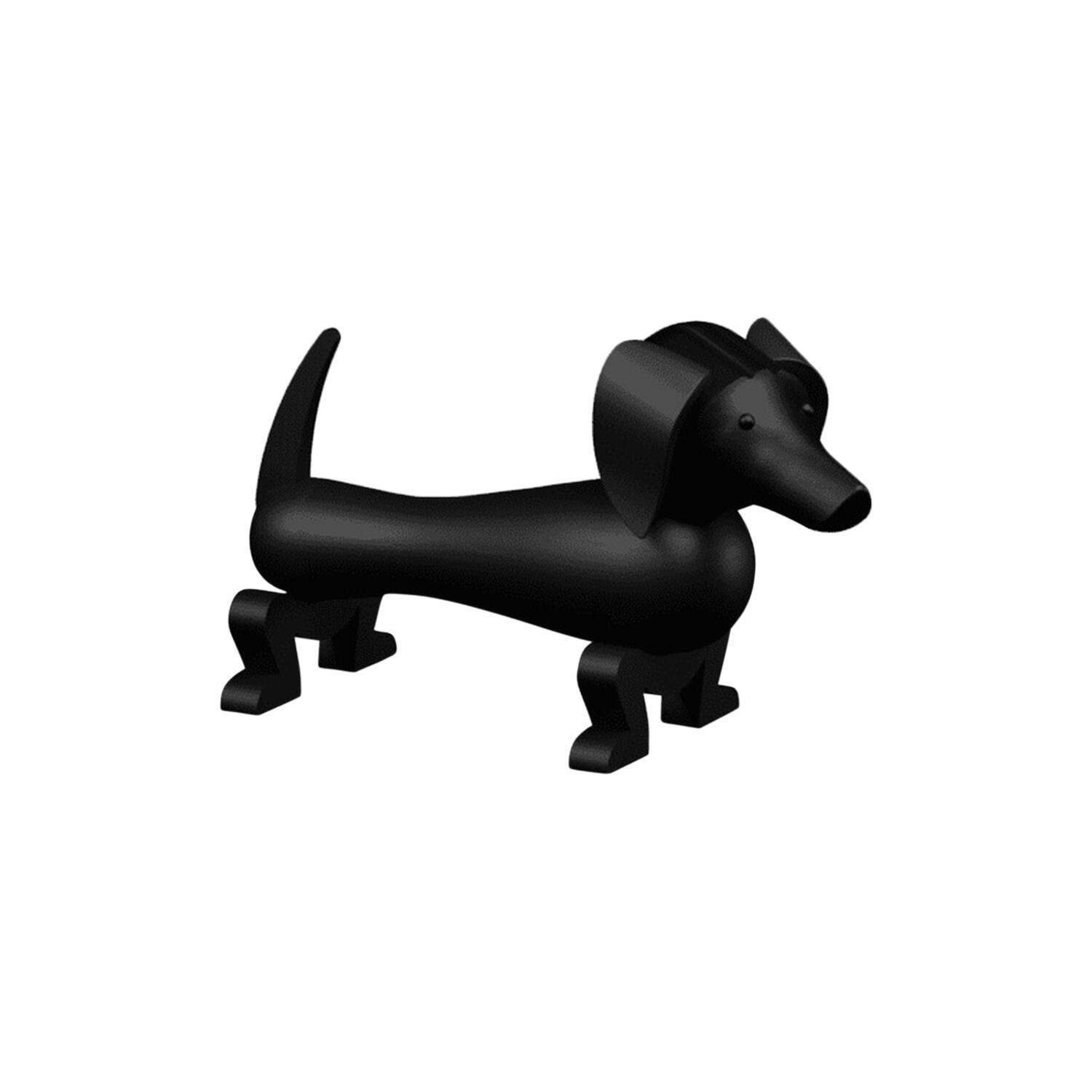 Gravhund lille, mørk bejdset eg