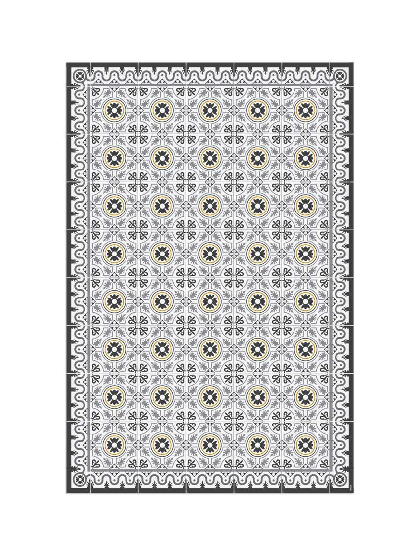 BARCELONE - Tapis en vinyle Tres Torres gris 120x180