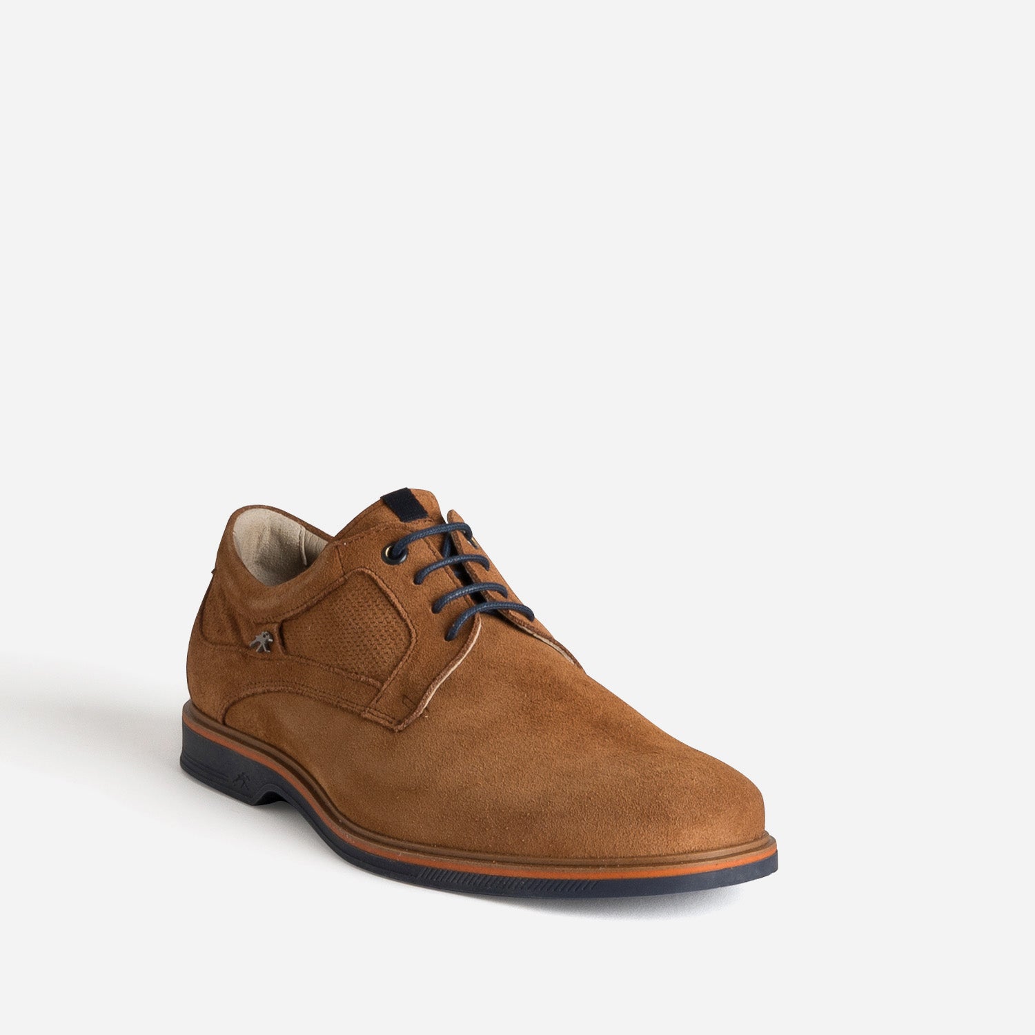 Derby FLUCHOS cognac cuir velours