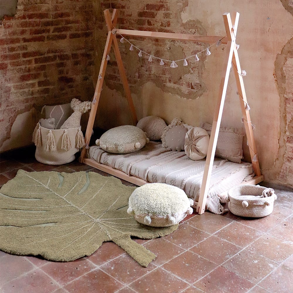 Lorena Canals Vloerkleed Monstera Olive 120 x 180 cm
