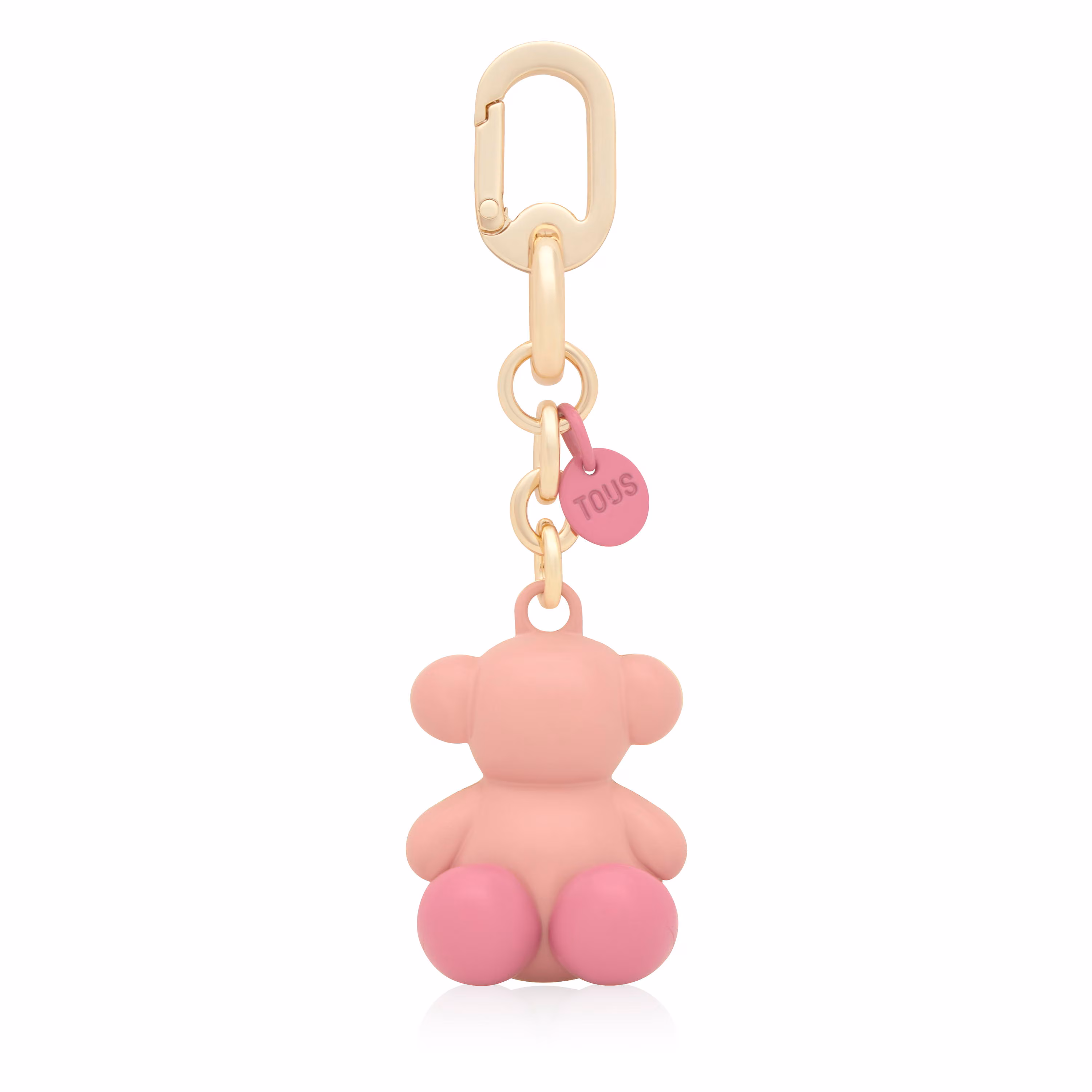 Llavero metal rosa oscuro y dorado Bold Bear