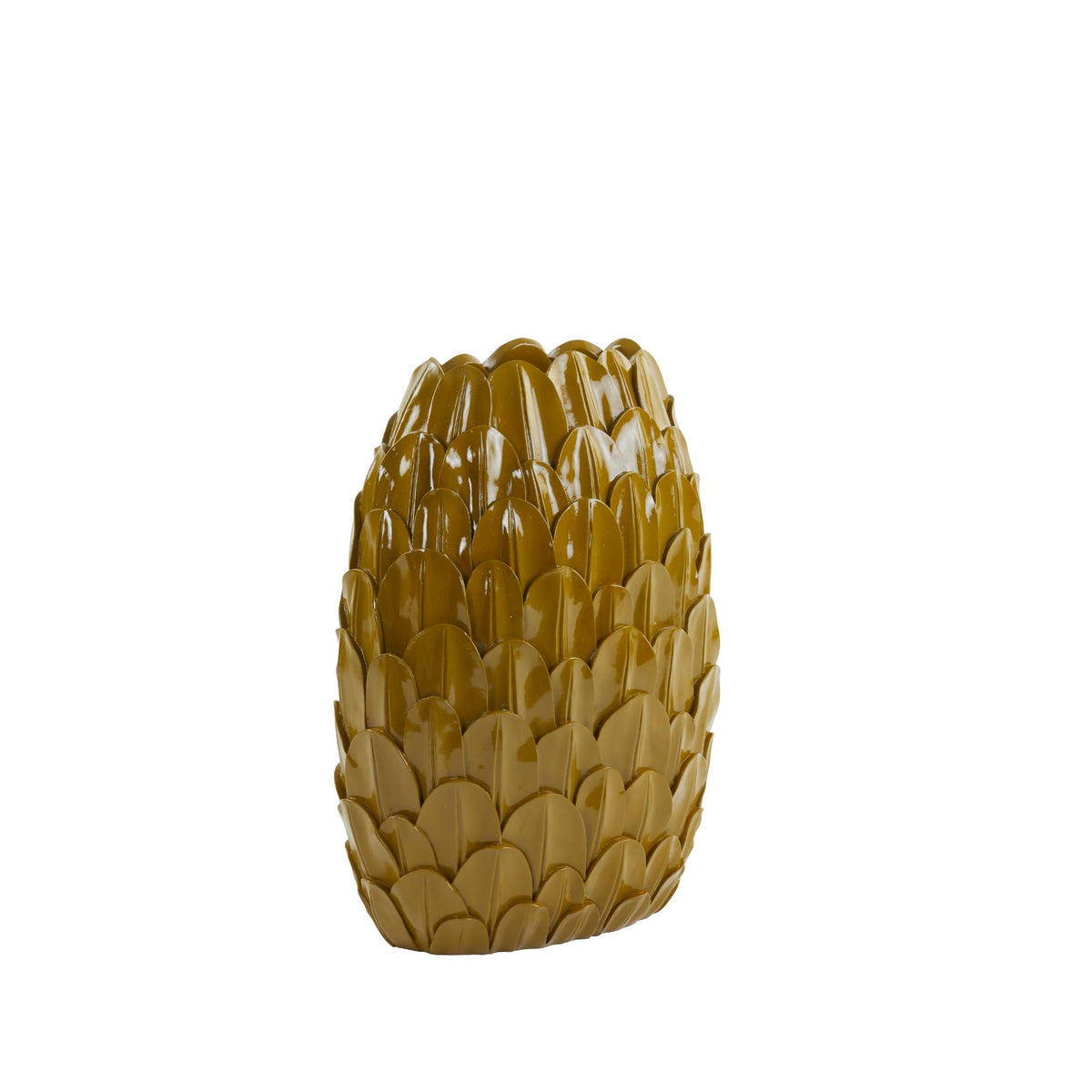 Light & Living vaas Feder - geel - 28.5x28.5x40cm