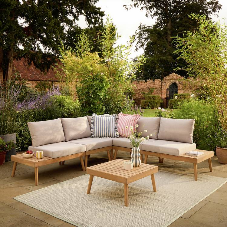 Habitat Wooden Garden Sofa Set