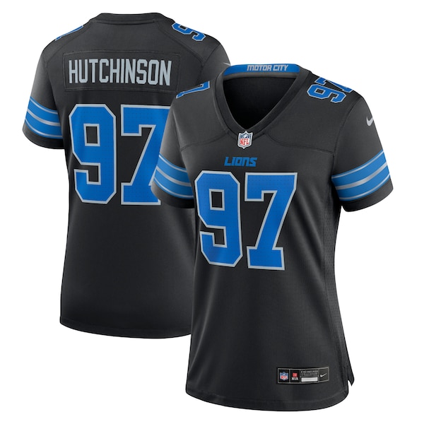 Aidan Hutchinson Detroit Lions Nike Women's 2nd Alternate Game Jersey - Black/Blue/White