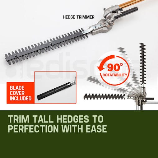 NNEMB 65CC Long Reach Pole Chainsaw Hedge Trimmer Pruner Chain Saw Tree Multi Tool