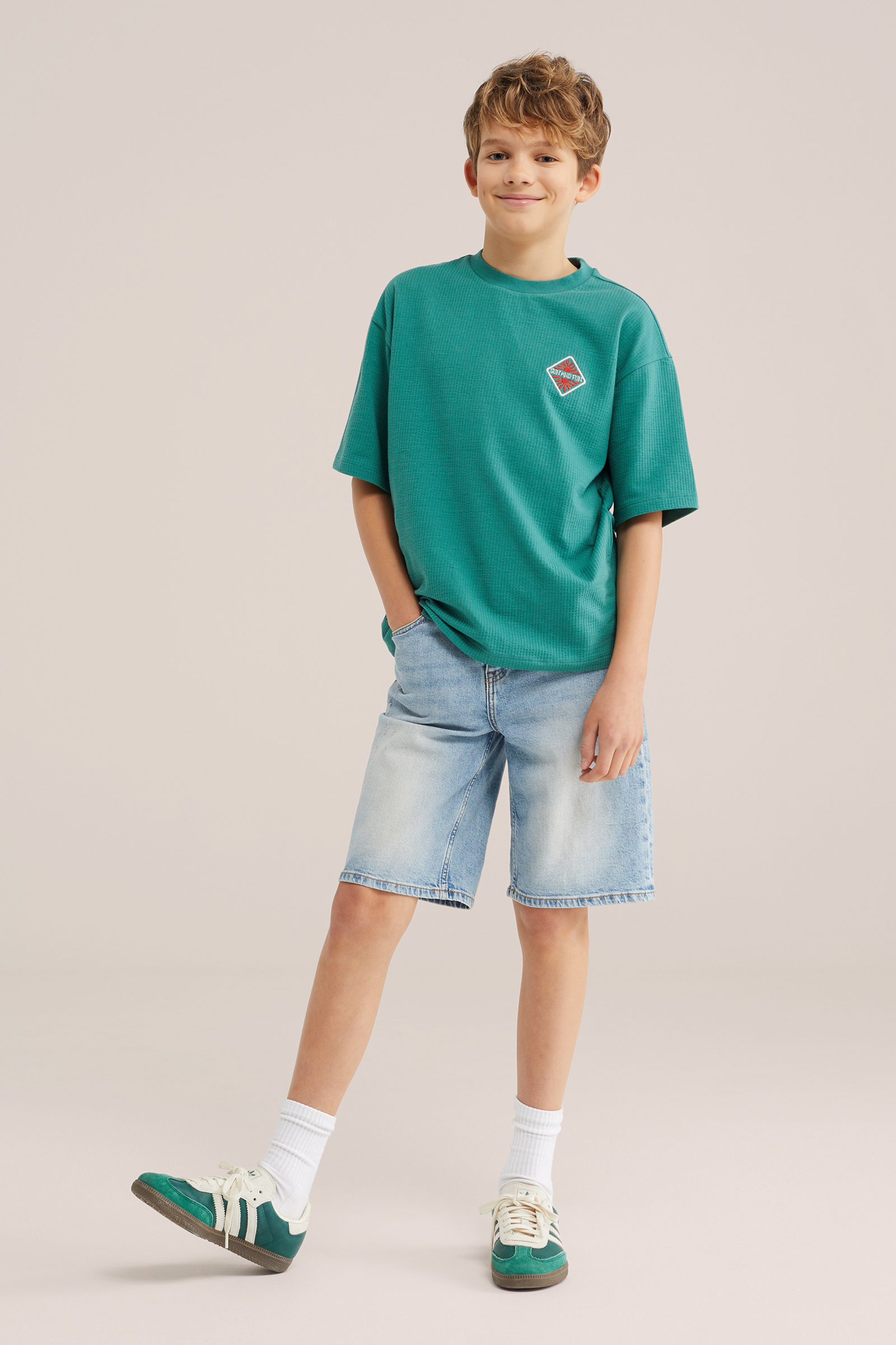 Jongens seersucker T-shirt met embroidery