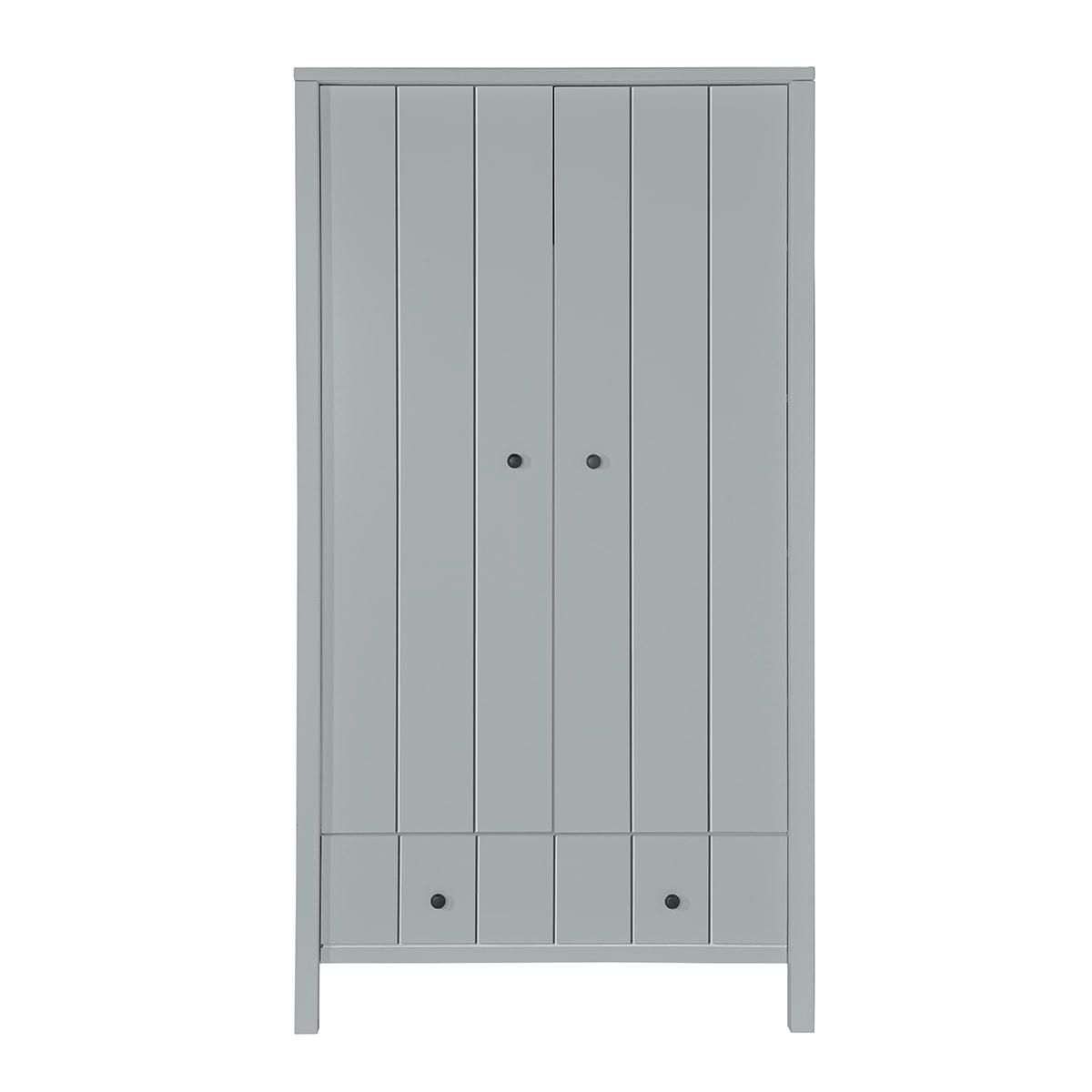 ALLPIN - Armoire 2 portes 2 tiroirs gris