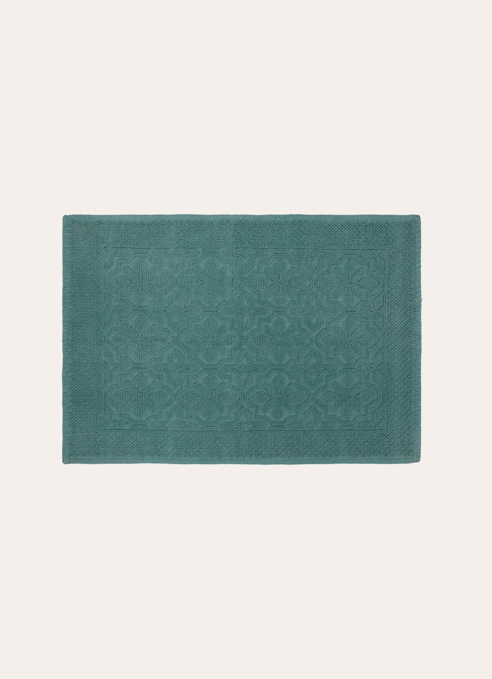 TAPIS DE BAIN JACQUARD UNI ANTIDÉRAPANT ÉMERAUDE