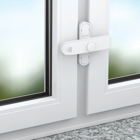 Fensterzusatzsicherung, weiß, zinkdruckguss