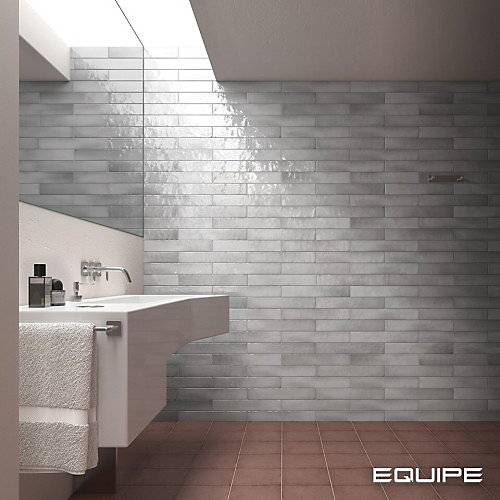 Faïence Effet Zellige Gris MANACOR 6,5x40 mercury grey - Les Carreaux de Jean