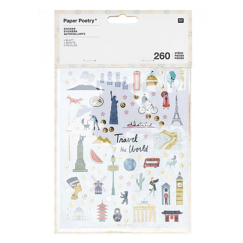 MONUMENTS - 260 autocollants monuments du monde