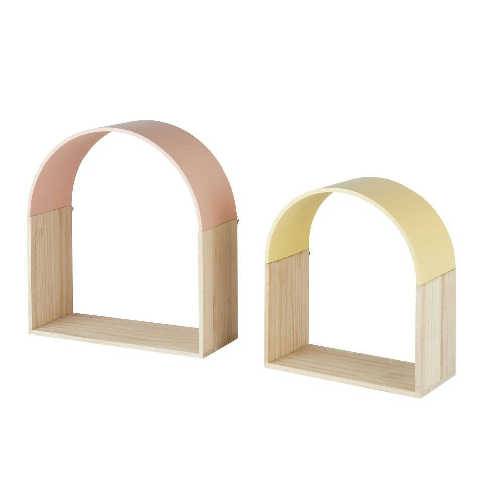 WYNWOOD - Etagères jaune et rose (x2)