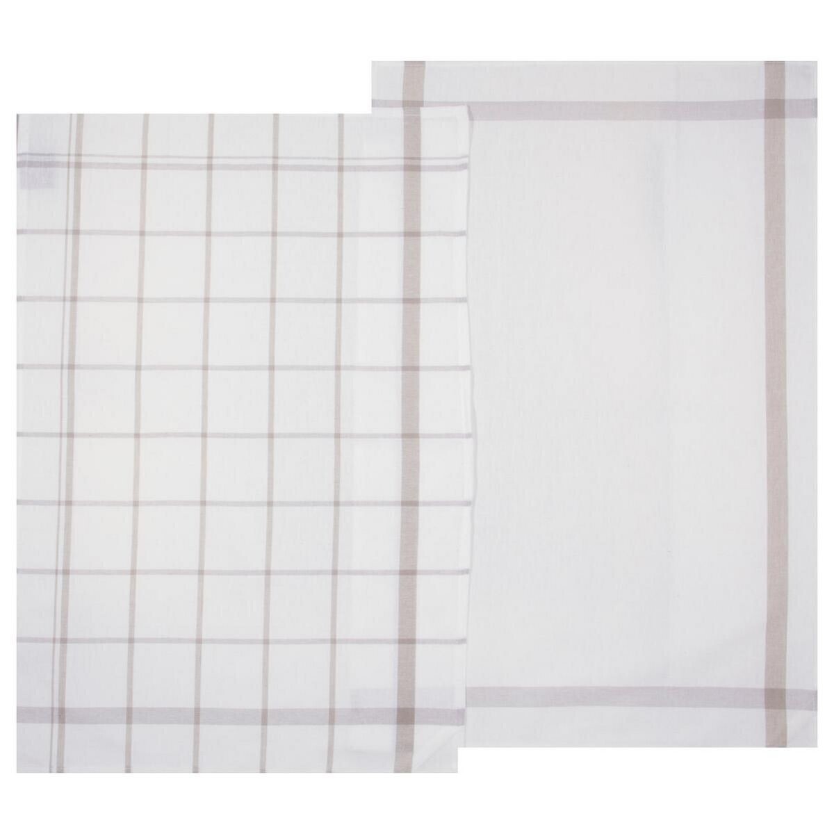 Set of 2 tea towels cotton Grey, 45x70 cm